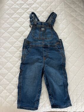 Children's Denim Overalls - Dark Blue